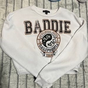 white cropped hoodie it is a medium brand is riley&james